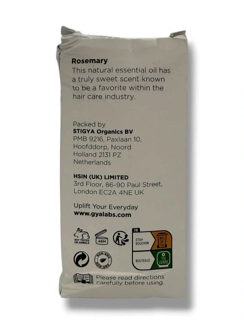 Gya‎ Labs Rosemary Essential Oil 4oz Aromatherapy Hair Skin Diffuser EXP 11/29